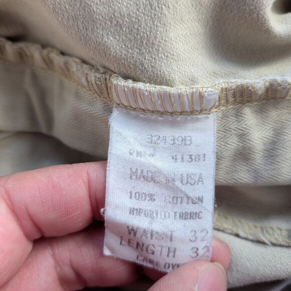 Vintage Polo Ralph Lauren Chino Pants Mens 30X31 Flat Front Beige Made in USA - Picture 3 of 11